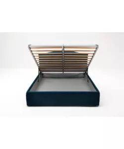 LETTO MATRIMONIALE CONTENITORE "HILL" BLU 160X190 CM